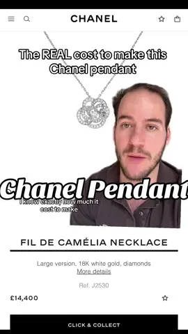 The REAL cost of the Camelia pendant from Chanel  #chanel #pendant #cost #tomake #insidertips #camelliapendant #camellia #jewellerydesign #jewellerytips #highjewellery 