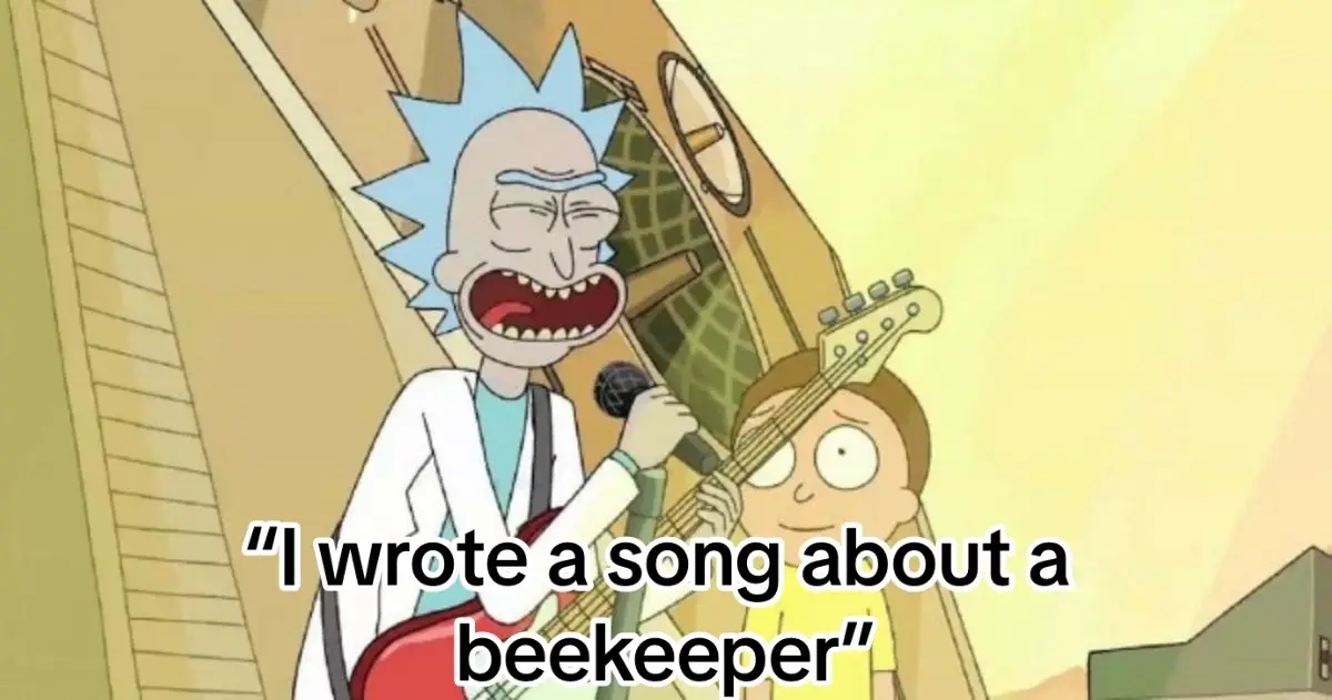 Dylan’s Dad is a beekeeper 💯 #beekeeper #beekeeping #beekeepersoftiktok #rickandmorty #punk #originalmusic 