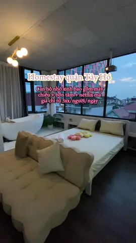 Update một căn homestay mới xinh xắn ngay tại quận Tây Hồ với đầy đủ tiện ích từ máy chiếu, bồn tắm,... #reviewhomestayhanoi #homestayvietnam #homestayhanoi #xuhuong #2homevietnam #fypシ #2home #viral 