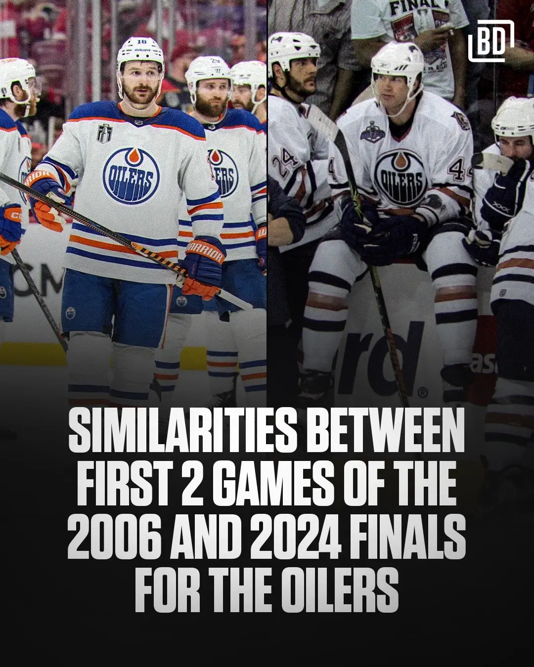 Lots of similarities between the 2006 and 2024 Stanley Cup Finals so far for the Oilers 👀🍿