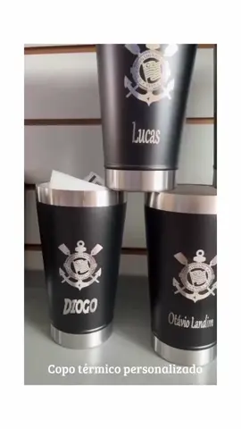 Copo Térmico  Personalizado com seu Nome e Times com Tampa e Abridor. #copo #time #bebidas #personalizado 