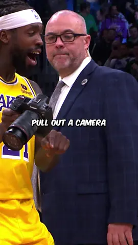 PAT BEV BREAKS DOWN THE CAMERA MOMENT 😂🎥 (@Max) #NBA #patbev #lakers #nbafunny #sports 