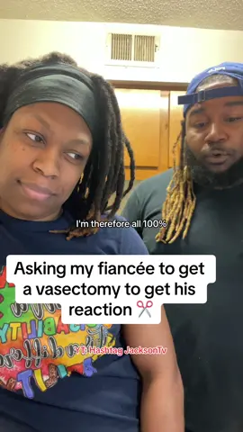 Im not cutting nothing! ✂️ #viral #fypシ #blowthisup #fiance #vasectomy #vasectomyhumor #snipsnip #nomorebabies #couplecomedy #hashtagjacksontv @ericakiara_ @YoHoodFavDj 