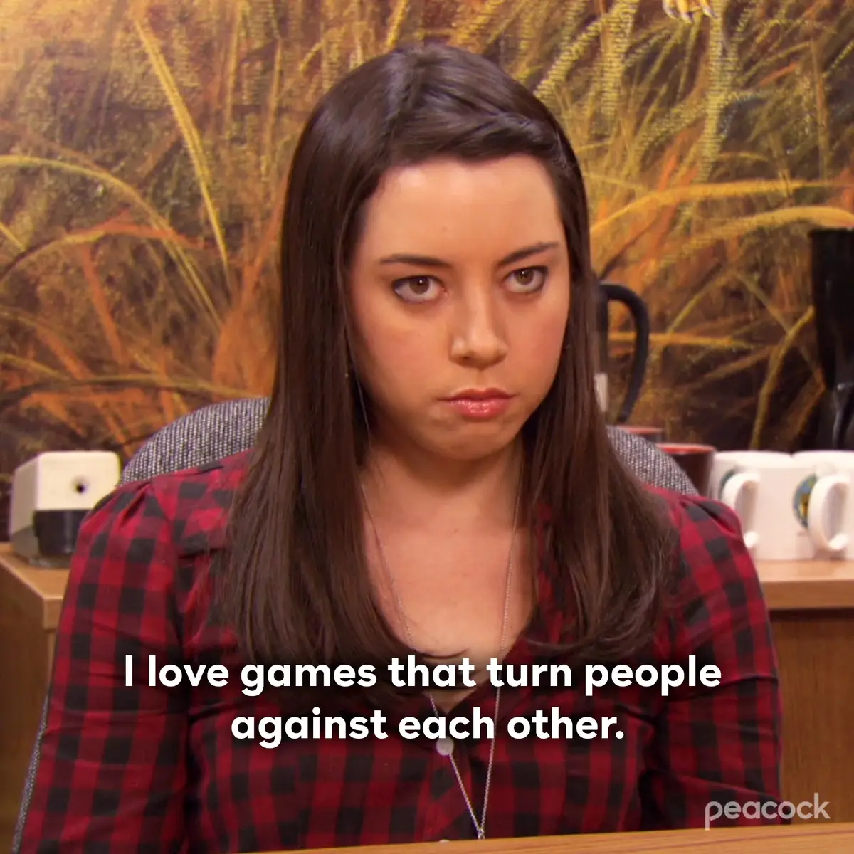 April is a forever mood 😒 #ParksAndRec is streaming now on Peacock. #AprilLudgate #AubreyPlaza 