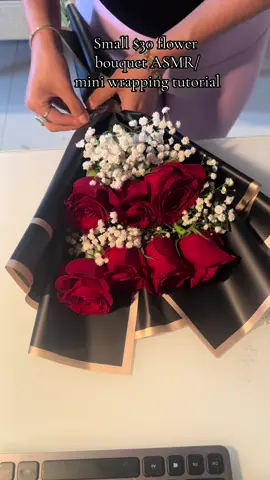 $30 rose bouquet wrapping 