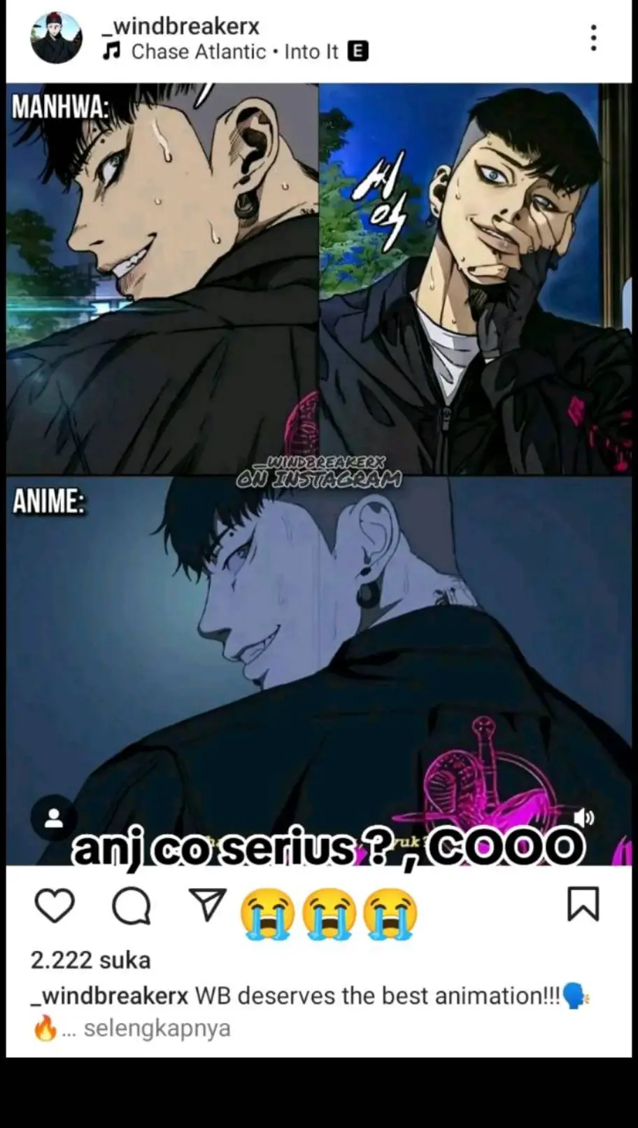 WINDBREAKER LHOO???ANJIRT😭#windbreaker #wooin #joker #manhwa #fyp 