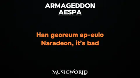 Armageddon-Aespa [INSTRUMENTAL WITH ROMANIZED LYRICS] #aespa #armageddon #musicworld #instrumental #kpop #fyp 