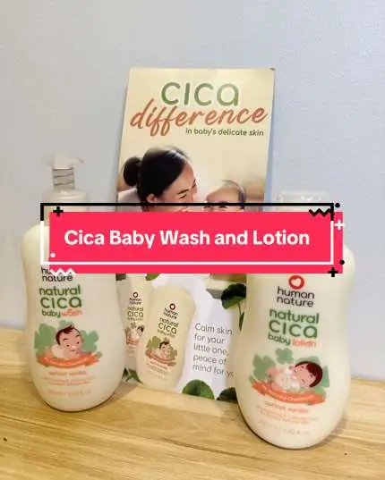 Try the newest products from @Human Heart Nature 💚  Natural Cica Baby Wash and Natural Cica Baby Lotion 🫧 💚 Apricot Vanilla Scent 💚 With Centella Asiatica 💚 Safe for babies 💚 No harmful Chemicals #cicadifference #humannature 