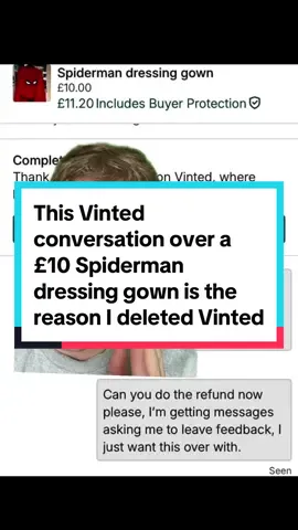 all over a spiderman dressing gown ffs 