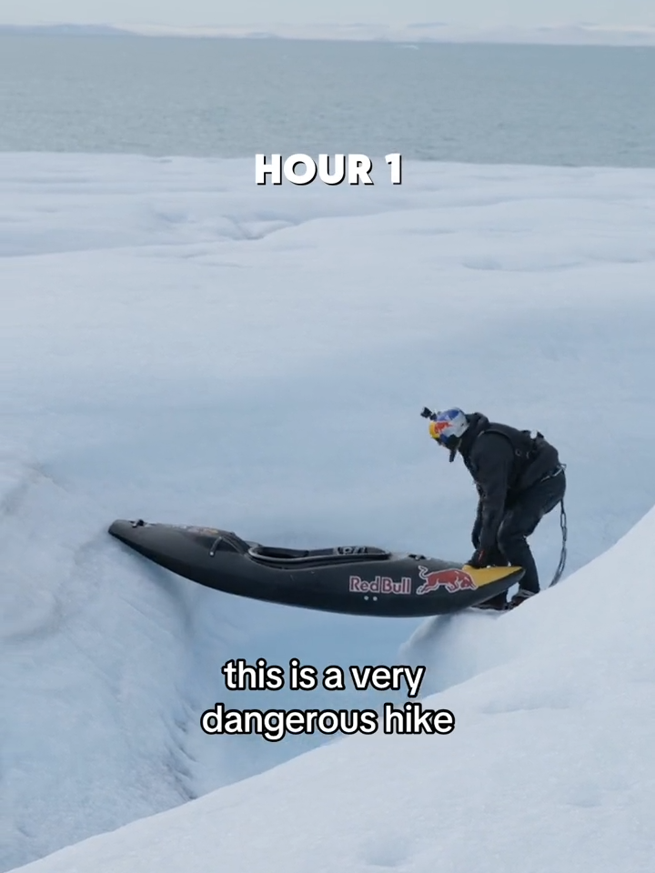 finding the perfect spot comes with its own challenges 😮‍💨 🛶: Aniol Serrasolses #redbull #givesyouwiiings #energydrink #kayaking #icewaterfall @prada