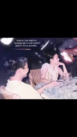 They were asked in the interview, if what's the sweetest thing that rico yan did to her, and claudine mentioned the Pearl Farm where Rico sang Misty, and take note that Rico really put an effort to sang this to her. What a man. #claudinebarretto #fyp #rycb #rico #batang90s #misty 