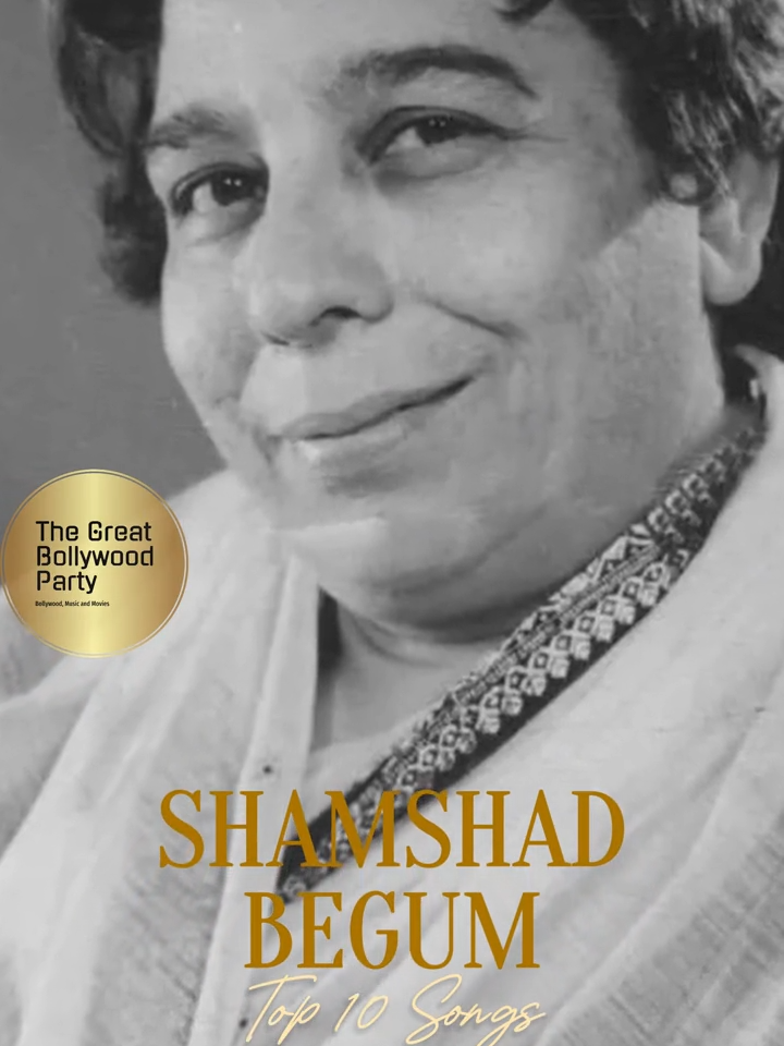 Top 10 Songs Of Shamshad Begum   Notable for her distinctive voice and range, she sang over 6,000 songs in Hindustani, Bengali, Marathi, Gujarati, Tamil, and Punjabi languages, among which 1287 were Hindi film songs. She worked with renowned composers of the time, such as Naushad Ali and O. P. Nayyar, for whom she was one of their favorites. Her songs from the 1940s to the early 1970s remain popular and continue to be remixed.   #ShamshadBegum #Bollywood #Legends #sama28❤🔥🔥 #fypシ゚