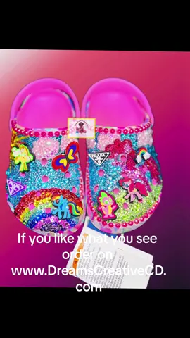 My Little Pony Themed 🔥🔥 What You Dream, We Can Create💕 Order you Themed Dream on www.DreamsCreativeCD.com #foryou #viralvideo #foryoupage #fyp #trending #fypシ #shopify #crocs #customizedcrocs #SmallBusiness #bling #custom #buffalo #bedazzle #designer #creative #myliitlepony #pony 
