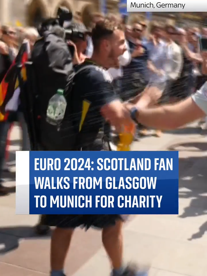 Craig Ferguson has arrived in Munich after walking 1000 miles (1609 km) to watch the start of the Euros. He left Glasgow in May and walked through six countries to raise funds for Brothers in Arms, a men's mental health charity. #charity #germany #walking  Anyone feeling emotionally distressed or suicidal can call Samaritans for help on 116 123 or email jo@samaritans.org in the UK. In the US, call the Samaritans branch in your area or 1 (800) 273-TALK