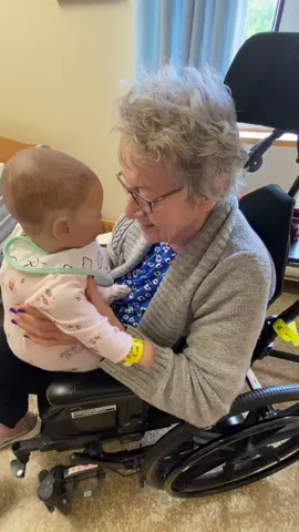Mom is feeling under the weather today but her baby sure cheered her up! #dementiaawareness #parkinsonsdementia #dementia #dolltherapy #dementiadoll #caregiver 