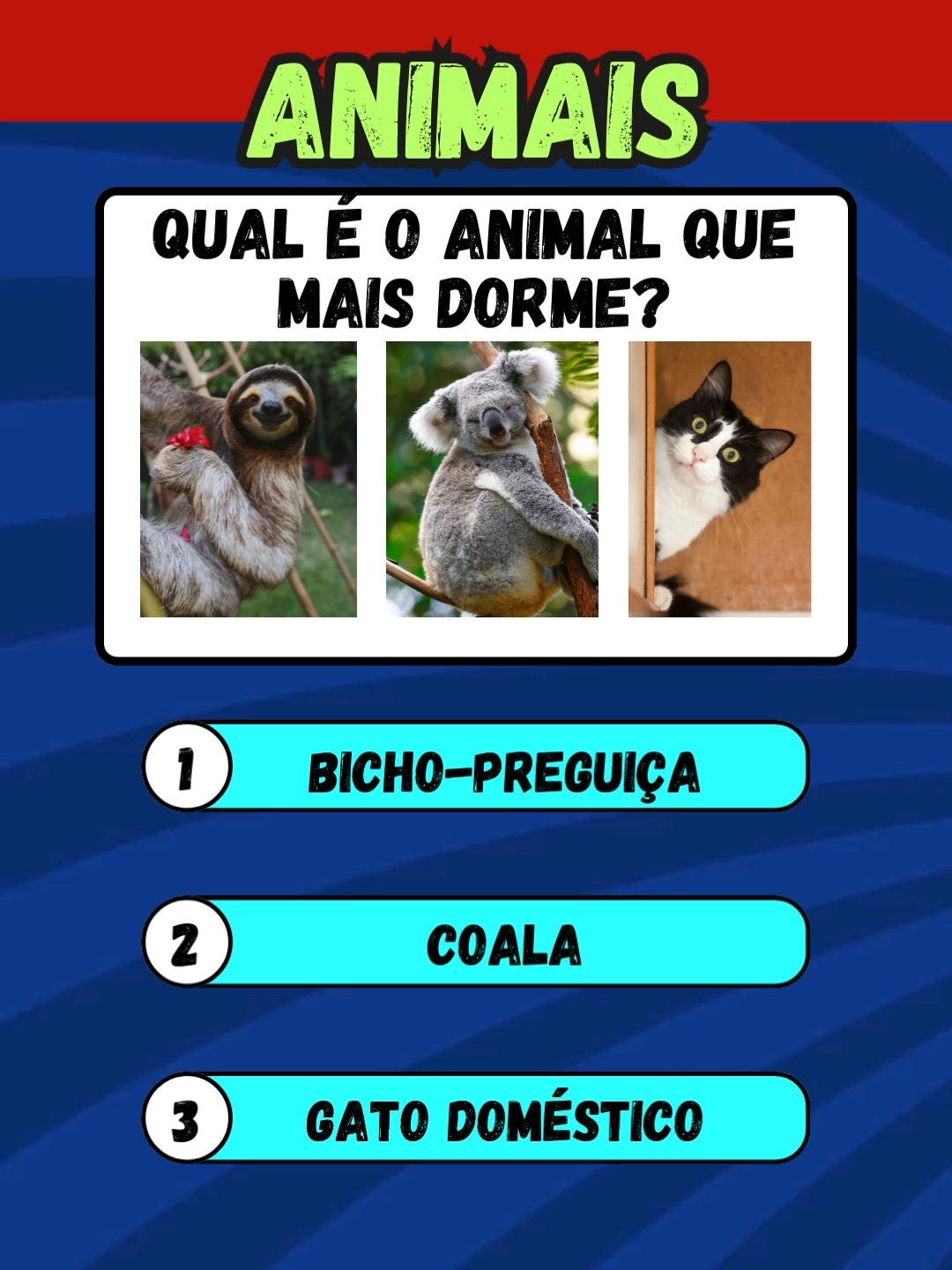Você conhece os animais? Te desafio a acertar todas! #quiz #viral #fyp #conhecimentosgerais