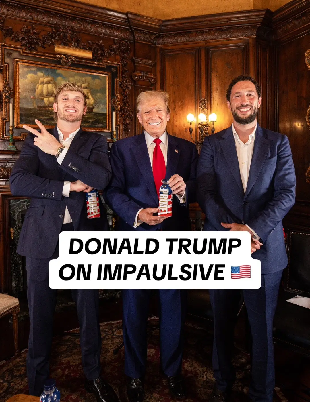 DONALD TRUMP ON IMPAULSIVE 🤯🇺🇸 #loganpaul #mikemajlak #donaldtrump #trump #usa #election #prime #drinkprime @Logan Paul @heybigmike @President Donald J Trump @PRIME 