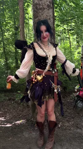 Grwm for celestial pirates at the VA renfaire✨🖤 I made my whole costume! Except boots those are from @VintageFoundryCo and earrings from @Crafturday but I'm very proud of my one week sewing project lo and I'm so excited to wear it again for MD pirate week! If anyone wants to join our Twilights Tempest pirate crew, MD pirate weekend is 9/22-9/23 👀👀👀 I'm also thinking maybe a rococo or baroque pirate for whichever day im not a space pirate?? Lmk your ideas I wanna make like 4 pirate outfits this year ♥️♥️ now that the sewing burnout has passed i have a million things I want to make!!  Moon ring from @ElderWoodJewelry , other rings are old and idk where from #renfaire #piratecostume #twilightstempest #varf #renfairepirate #creatorsearchinsights 
