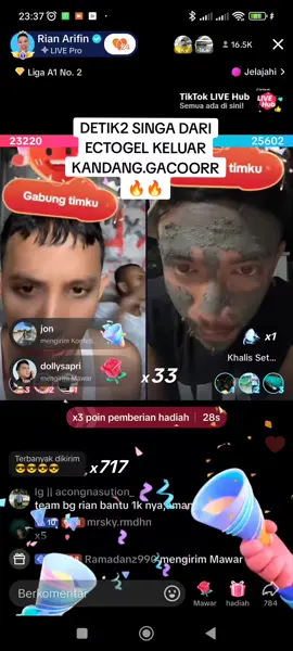 SINGA @ect0gellll @ect0gel KELUAR KANDANG SAAT PK HIBURAN @Rian Arifin VS @khalissetiawan27 .GACCOORRR #fyp  #viral  #hiburantiktok  #layarna  #rianarifin 