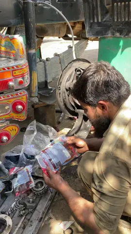 Truck Wheel Bearing Greasing #wheels #grease #trucks #fypage