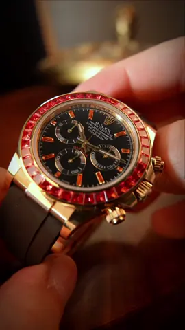 🤩 #daytona #custom #rolex #orange #black #luxury #dubai #watch 