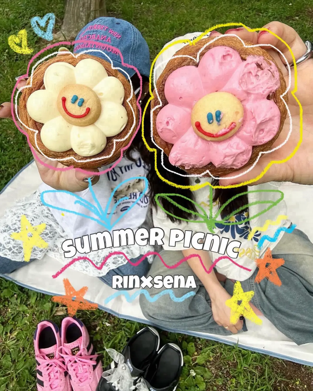 #代々木公園#ピクニック#夏コーデ#夏服#カジュアルコーデ#シミラールック#ディズニーコーデ#おしゃピク