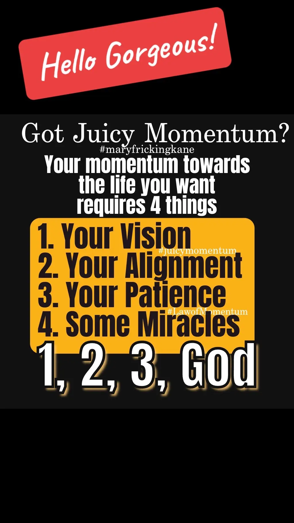 If you want juicy momentum in your life, no more chaos, no more paralysis, there’s a specidic way to make that happen. Stay tuned. I’m going to lay it on you. #juicymomentum #juicymomentumpodcast #lawofmomentum #lawofmomentumpodcast #loseyournarc #loseyournarc #abuserecovery #brainwashyourself  #narcissisticabuserecovery #smearcampaign #selfloveclub #selflovejourney #truthwins #rewireyourmind  #maryfrickingkane #deliberatecreation #whenleadersfall #whenleadersgrow #healingleaders 