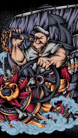 Time Lapse Drawing Process #popeye #ship #fanart #sailor #strawhats #sea #illustration #digitalart #drawing 