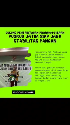 Puskud Jatim siap jaga stabilitas pangan dan mendukung pemerintahan Prabowo - Gibran.