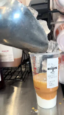 Samantha W isane order at 6:40 am let found samantha please 🤣 #icedcoffee #crazyorder #insaneorder #coffee #crazycustomer 