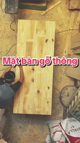 Khâu hoàn thiện mặt bàn ghép tấm gỗ thông #noithat #gotunhien #DIY #woodworking #cantho 