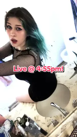 Crazy gf core anyone??  Join me live at 4:55pm PST!!🫧🫧#transition #makeup #streaming #animegf #gothgirl #foryoupage 