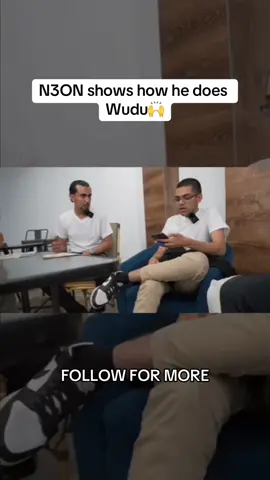 N3ON shows how he does Wudu🙌 #muslim #islam #n3onclips 