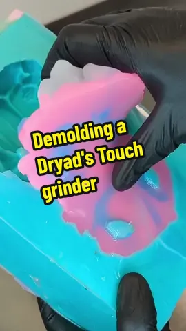 Demolding a trans pride Dryad's Touch grinder for our June 19th drop!  #siliconeproducts #grinder #trans #pridemonth #fantasytoys #goodvibes #selflove 