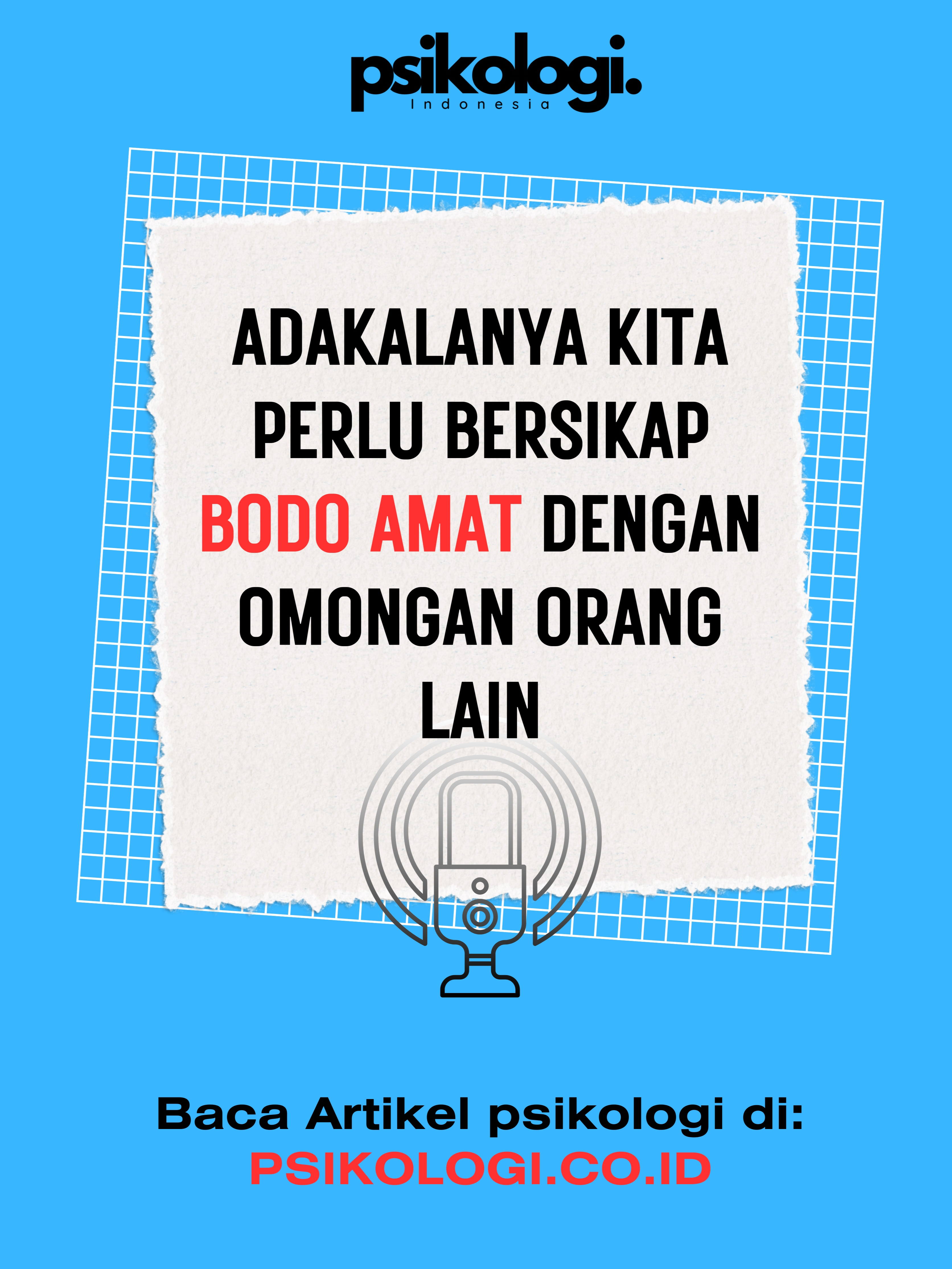 Kamu tidak akan bisa menyenangkan semua orang.. Adakalanya kamu perlu bersikap bodo amat, karena apapun yang kamu lakukan, mungkin akan selalu ada orang yang tidak menyukainya.. Kisah ini terinspirasi dari kisah tentang Lukmanul Hakim dan seekor keledai. Sebuah kisah yang sudah cukup terkenal sebetulnya. Apa hikmah yang bisa kamu ambil?? #psikologi #psikologiindonesia #kesehatanmental #mentalhealth #fyp #foryou #overthinking #sehatmental #konsultasi #psikolog #kampus #kuliah