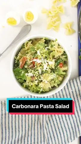 When it comes to salads, this one is just plain fun. This Carbonara Pasta Salad is packed with all the great ingredients of a carbonara, just in a slightly cleaner form. If you have an Italian grandma, we might want to keep this one between us. Let’s get cooking! #foryou #pastasalad #pasta #pastalover #Foodie #pastalovers #foodporn #pastas #food #pastapasta #healthyfood #salad #yummy #pastafresca #pastaamericana #foodphotography #vegan #pastasauce 