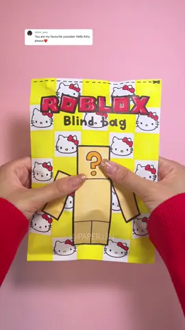Roblox & kitty blind bag 로블록스 & 헬로키티 블라인드백 #roblox #hellokitty #blindbag #papercraft #sanrio #DIY #종이놀이 #헬로키티 