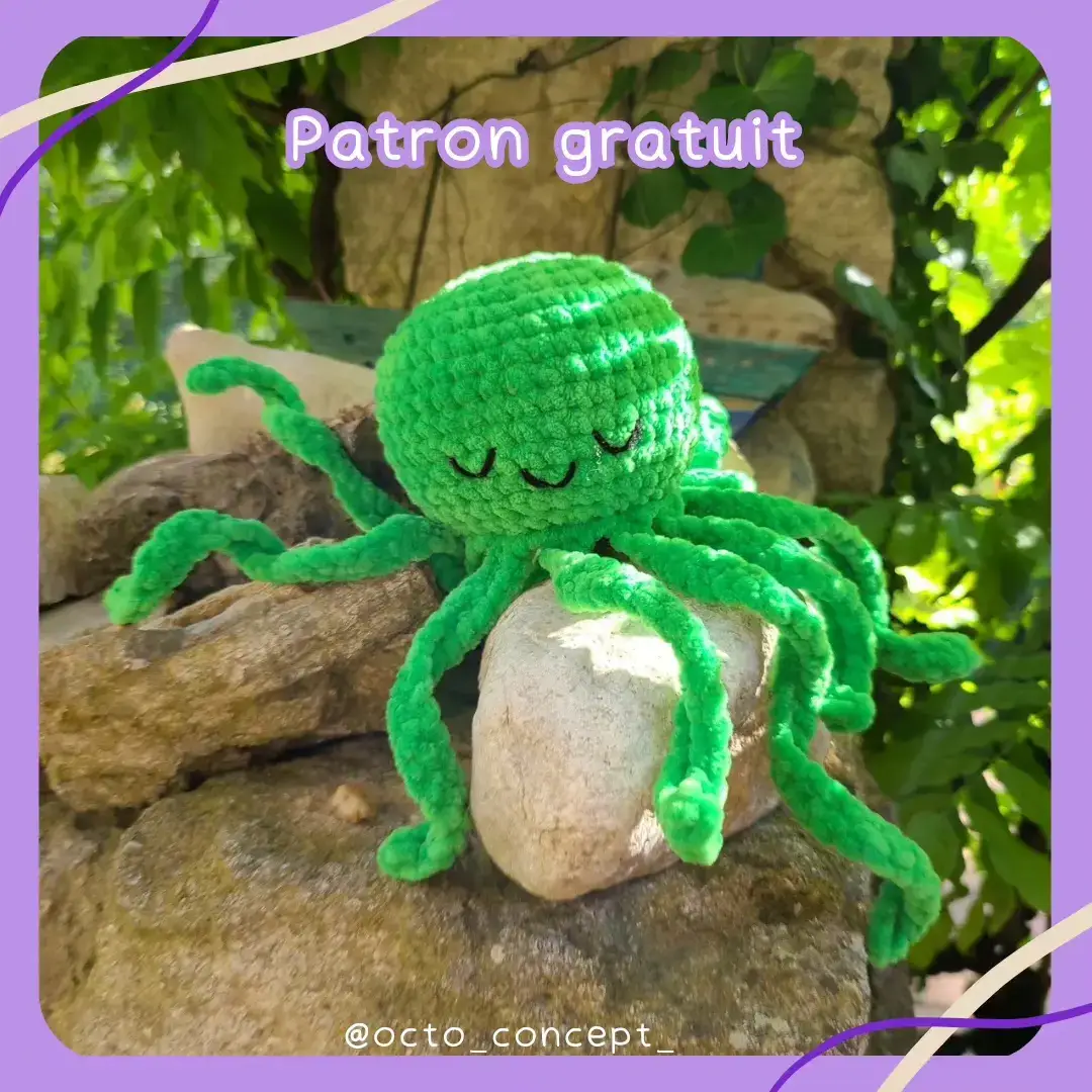 Patron de pieuvre en crochet gratuit 😊 un mélange de plusieurs patrons que j'ai pu tester ! #peluche #poulpe #faitmain #tutorielfrançais 