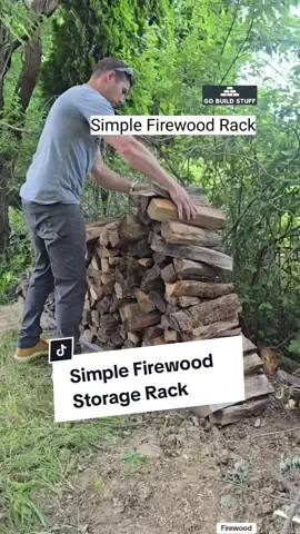 How to Build Simple Firewood storage rack #firewood #storage #rack #gobuildstuff 