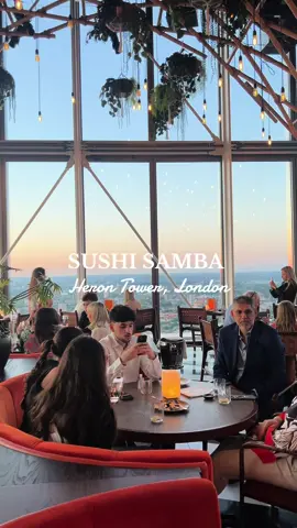 Sushi Samba - Heron Tower, London 📍 #food #london #foryoupage #sushisamba #foodtiktok #sunset #londonrestaurants 