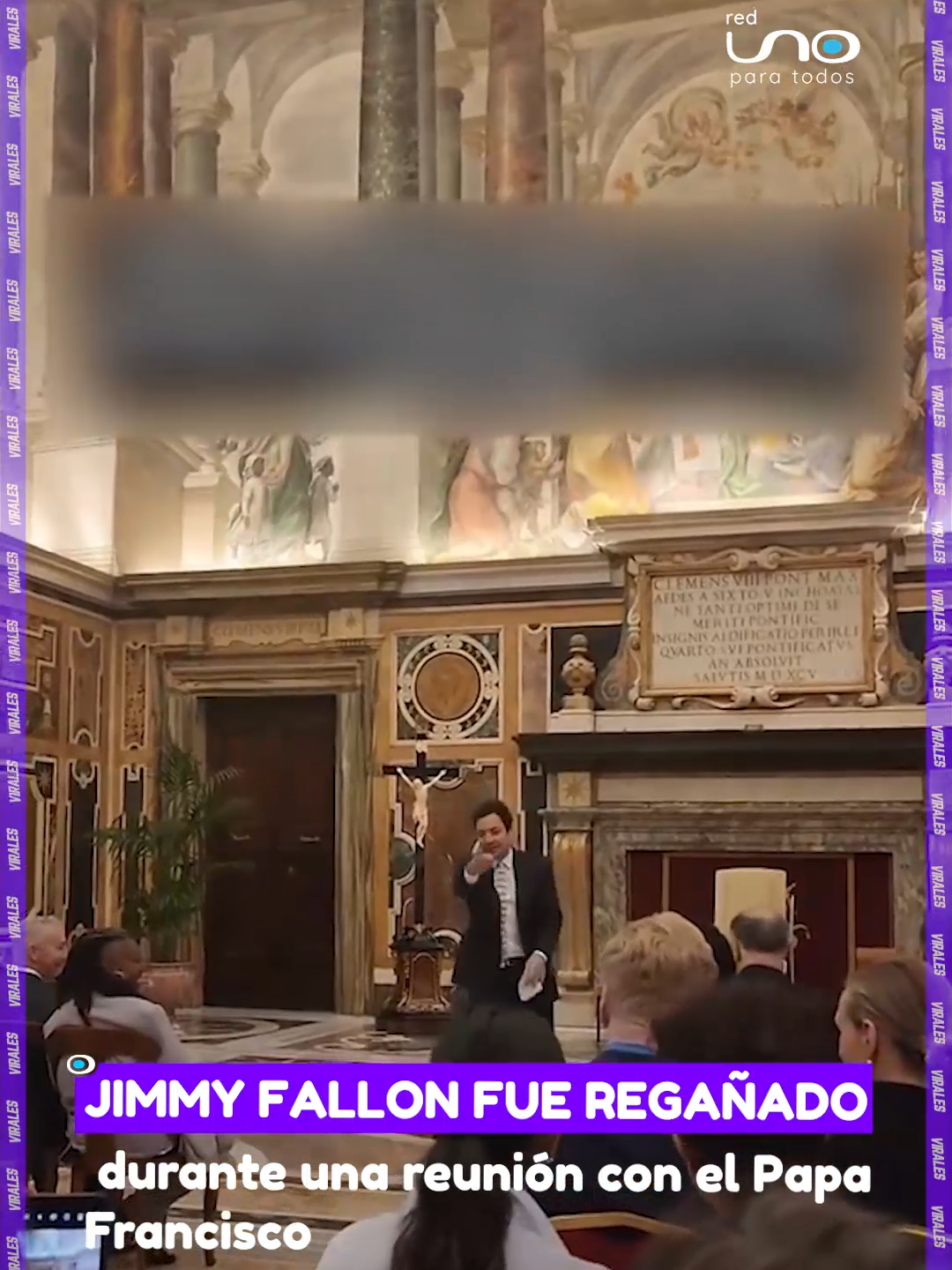 #Virales I Jimmy Fallon fue regañado por alguien en el público por hacer reír a las personas en reunión con el papa Francisco. #Virales #Reduno #RedUnoDigital #Jimmyfallon #Regañado #Público #PapaFrancisco
