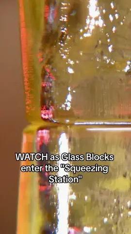 Watch as glass blocks melt into each other 🫠 #HowItsMade #behindthescenes #glassmaking 