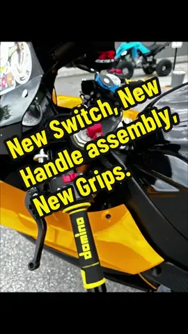 Tracy got some repairs done and some new grips today. Thanks to Lejeune Motorsports #suzuki #gsxr750 #blackandyellow #biketok #bikesoftiktok #bikertok #newgrips 