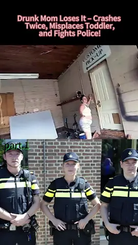#Drunk Mom Loses It – Crashes Twice, Misplaces Toddler, and Fights Police!