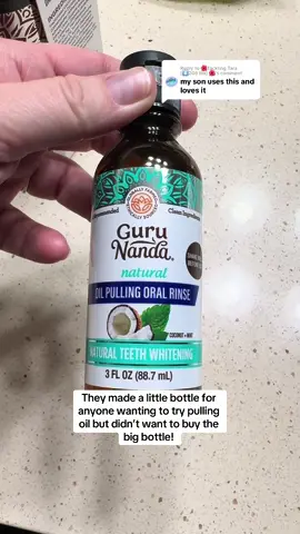 Replying to @🌺Tackling Tara [⬇️208 lbs] 🌺 I use the little when when I travel. #travelsize #trialsize #coconut #teethwhitening 