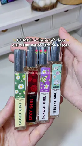 BST nước hoa 4 mùi cho mấy bạn HSSV tham khảo nè #reviewlamdep #goclamdep #goccuamiuu #nuochoa #nuochoanasora 