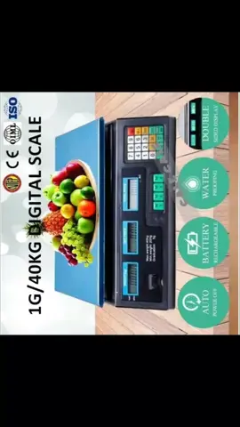 New Electronic price calculation scale 40kg English version Weighing Accuracy Rechargeable Digital Standard Kitchen Measuring Only ₱788.00!