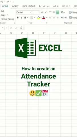 How to create attendance tracker. #excel #excel #tutorial #exceltips #Excellence 
