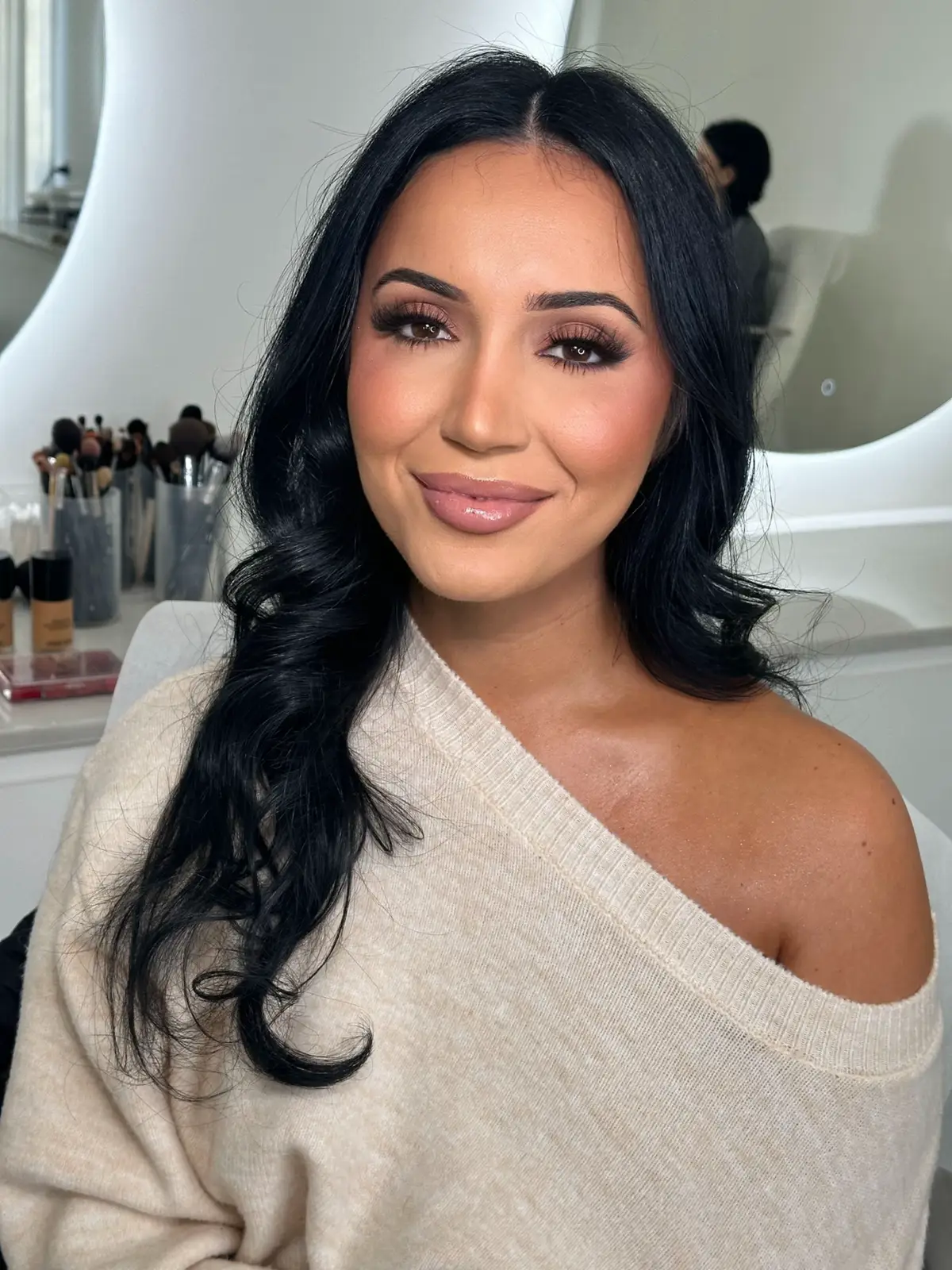 Our gorgeous client Simone all glammed and ready for her daughters christening ✨ @houseofbeauty.lashes style DANI  Hair @larissadaherhair  For bookings please click the link in bio, dates open till the end of the year! Bridal/Group enquiries please email info@meryannesammakmakeup.com #fyp #foryoupage #explorepage #tiktok #fypシ゚viral 