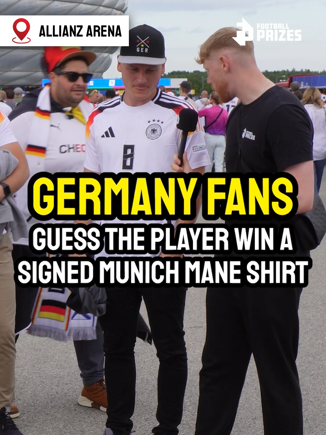 GUESS THE PLAYER WIN A SIGNED BAYERN MUNICH SADIO MANE SHIRT! 🔥⚽ We asked some Germany/Munich fans to name some Bayern Munich past and present players for the chance to win a Signed Sadio Mane shirt!  Would you have won the shirt?! 👀👕 #footballtiktok #Soccer #germany #mane #footballprizes #win #signed #shirt #players #allianzarena #trending #viral #fyp #foryoupage #euro